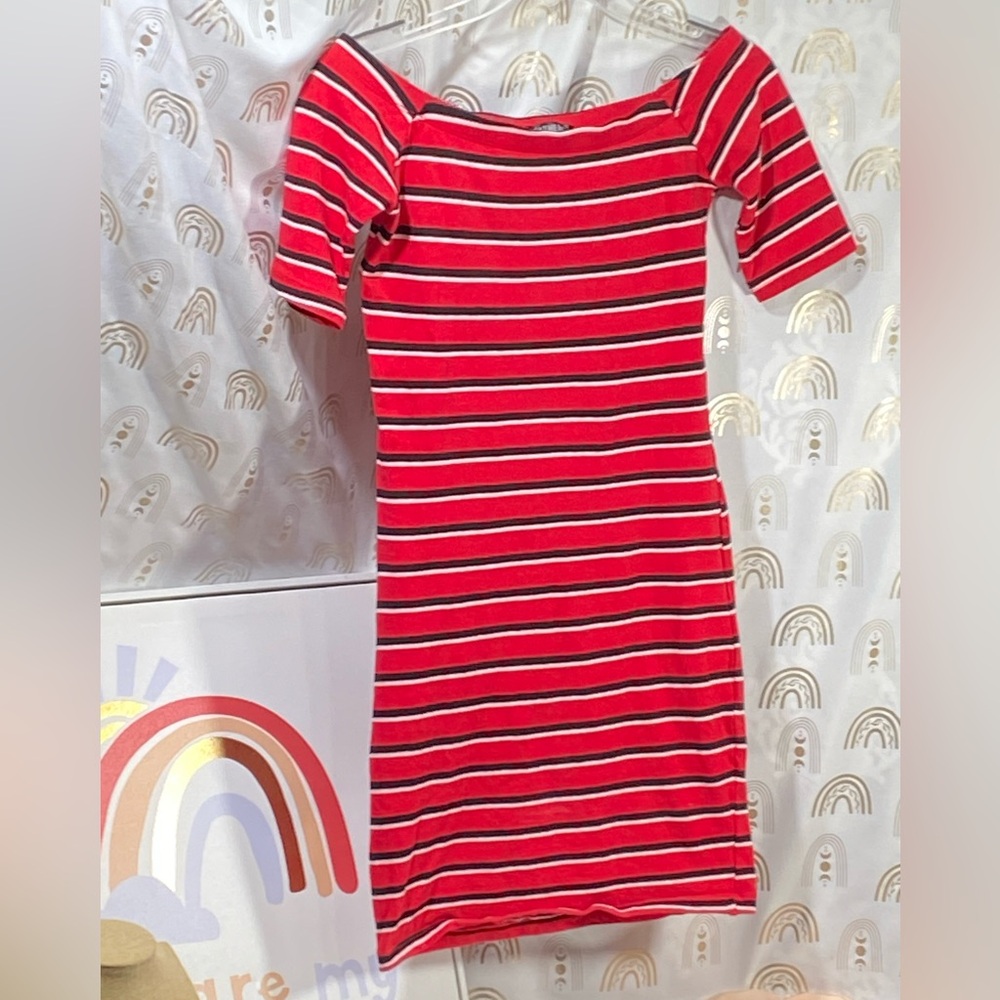 Feathers Red and Black Striped Garment